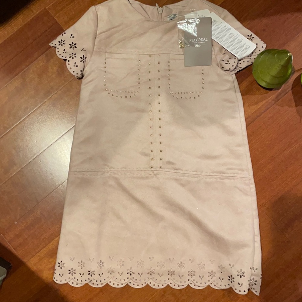 Mayoral Faux Suede dress for girl